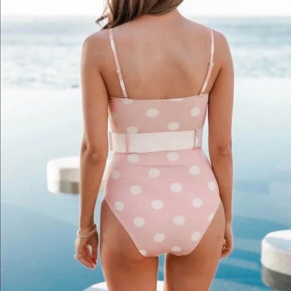 Caitlin Covington PINK LILY Polka Dot Swimsuit - Picture 6 of 9